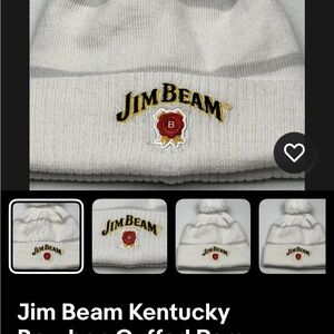 Jim Beam White Knit Beanie